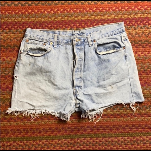 Vintage 501 Button Fly Cut Off Shorts - Picture 2 of 6